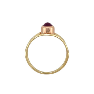 9ct Gold & Ruby Cabochon Set Clogau Birthstone Ring