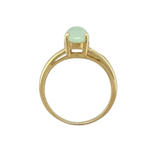 Load image into Gallery viewer, 9ct Gold &amp; White Stone Oval Solitaire Ring
