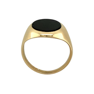 9ct Gold & Onyx Set Oval Signet Ring