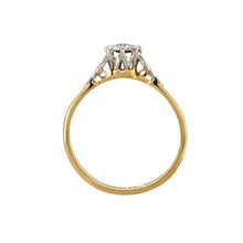 Load image into Gallery viewer, 18ct Gold &amp; Platinum Diamond Vintage Style Solitaire Ring
