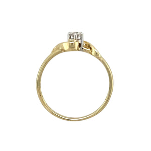 9ct Gold & Diamond Set Wrap Around Twist Ring