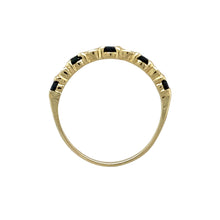 Load image into Gallery viewer, 9ct Gold Diamond &amp; Sapphire Set Band Ring
