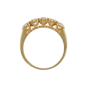 14ct Gold & Cubic Zirconia Set Band Ring