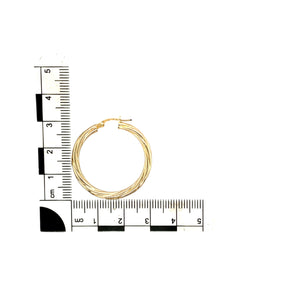 9ct Gold Twisted Hoop Creole Earrings