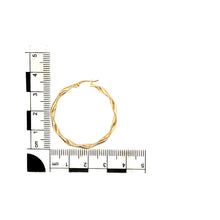 Load image into Gallery viewer, 9ct Gold Twisted Hoop Creole Earrings
