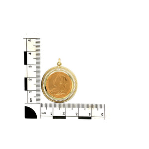 9ct Gold Full Sovereign Mount Pendant with 22ct Gold Full Sovereign