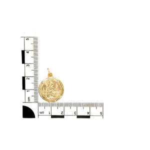 9ct Gold Double Sided St Christopher Pendant