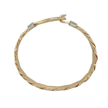 Load image into Gallery viewer, 9ct Gold Twisted Horseshoe Bangle
