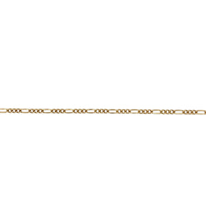 9ct Gold 20" Rounded Figaro Link Chain