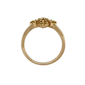 9ct Gold & Yellow Diamond Set Cluster Ring