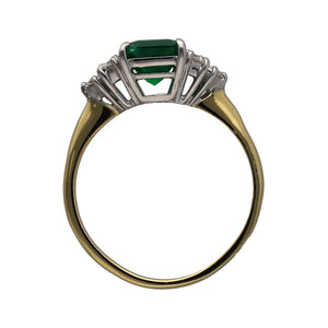 18ct Gold Diamond & Emerald Set Ring