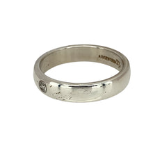 Load image into Gallery viewer, Preowned 925 Silver &amp; Diamond Set Band Ring in size O with the weight 3.70 grams. The band is 4mm wide
