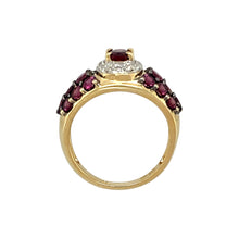 Load image into Gallery viewer, 9ct Gold Diamond &amp; Pink Tourmaline Set Dress Ring
