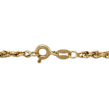 Load image into Gallery viewer, Preowned 9ct Yellow Gold 20&quot; Rope Chain with the weight 3.40 grams and link width 2mm
