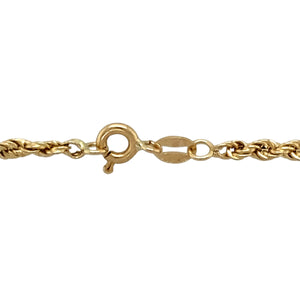 Preowned 9ct Yellow Gold 20" Rope Chain with the weight 3.40 grams and link width 2mm