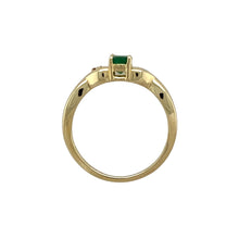 Load image into Gallery viewer, 9ct Gold Diamond &amp; Green Stone Set Ring
