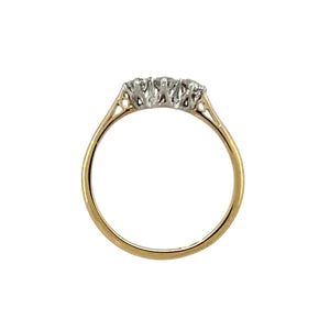 18ct Gold & Diamond Set Trilogy Ring