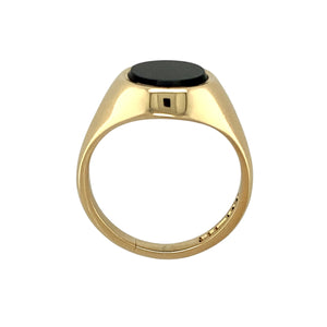 9ct Gold & Onyx Set Oval Signet Ring