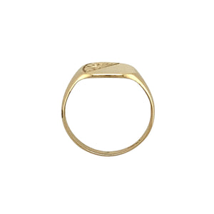 9ct Gold Patterned Square Signet Ring