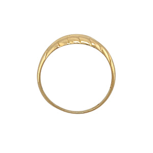 9ct Gold Patterned Band Ring