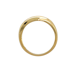 18ct Gold & Diamond Set Crossover Band Ring