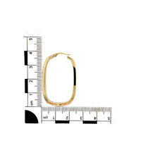 Load image into Gallery viewer, 9ct Gold Plain Rectangle Creole Earrings
