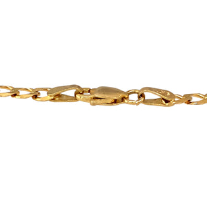 Preowned 9ct Yellow Gold 7" Curb Bracelet with the weight 2.10 grams and link width 4mm