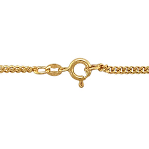 Preowned 9ct Yellow Gold 16" Curb Chain with the weight 5.60 grams and link width 2mm