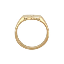 Load image into Gallery viewer, 9ct Gold &amp; Diamond Set Shield Signet Ring
