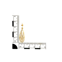 Load image into Gallery viewer, 9ct Gold Open Weave Dropper Earrings
