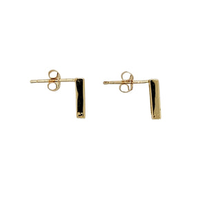 9ct Gold & Cubic Zirconia Set Bar Stud Earrings