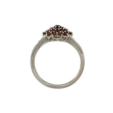 Load image into Gallery viewer, 9ct White Gold &amp; Cognac Coloured Diamond Set Cluster Ring
