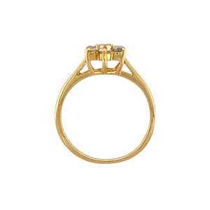 18ct Gold & Diamond Set Flower Cluster Ring