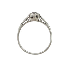 Load image into Gallery viewer, 18ct White Gold &amp; Old Cut Diamond Set Vintage Solitaire Ring
