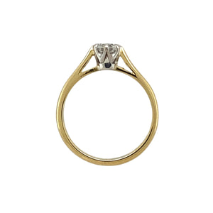 18ct Gold & Diamond Set Solitaire Ring