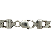 Load image into Gallery viewer, Add a bold and classic piece to your jewellery collection with this pre-owned 925 silver 20&quot; curb chain, featuring:

Design: A timeless curb chain, offering a sleek and versatile style suitable for any occasion.
Material: 925 sterling silver, providing a durable and polished finish.
Length: Measures 20 inches, making it a perfect mid-length chain for a comfortable fit.
Weight: A substantial 64 grams, ensuring a solid and premium feel.
Link Width: 8mm, creating a bold and eye-catching presence.
A stylish and
