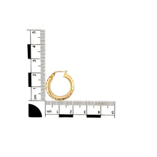 Load image into Gallery viewer, 9ct Gold Patterned Hoop Creole Earrings
