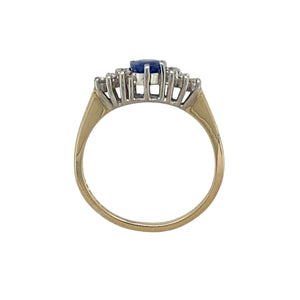 9ct Gold Diamond & Sapphire Set Ring