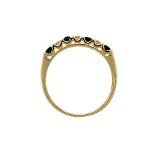 Load image into Gallery viewer, 9ct Gold Diamond &amp; Sapphire Set Band Ring
