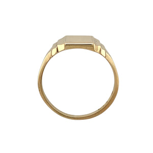 9ct Gold Plain Rectangle Signet Ring