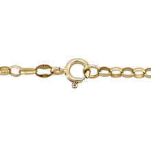 Load image into Gallery viewer, Add a classic and versatile piece to your jewellery collection with this pre-owned 9ct yellow gold 20&quot; belcher chain, featuring:

Design: A timeless belcher chain, known for its strong and evenly sized links, offering a refined and elegant look.
Material: 9-carat yellow gold, providing a warm and enduring appeal.
Length: Measures 20 inches, making it a perfect mid-length chain for everyday wear.
Weight: A solid 8 grams, ensuring durability while maintaining a comfortable feel.

