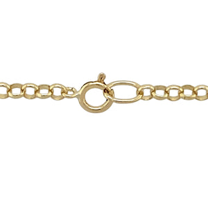 Add a classic and versatile piece to your jewellery collection with this pre-owned 9ct yellow gold 20" belcher chain, featuring:

Design: A timeless belcher chain, known for its strong, evenly sized links, offering a refined and elegant look.
Material: 9-carat yellow gold, providing a warm and enduring appeal.
Length: Measures 20 inches, making it a perfect mid-length chain for everyday wear.
Weight: A solid 8 grams, ensuring durability while maintaining a comfortable feel.
