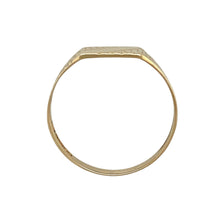 Load image into Gallery viewer, 9ct Gold Patterned Square Signet Ring
