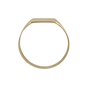 9ct Gold Patterned Square Signet Ring