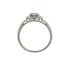 Load image into Gallery viewer, 9ct White Gold Mystic Topaz &amp; Cubic Zirconia Set Ring
