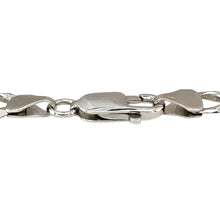 Load image into Gallery viewer, Add a bold and stylish piece to your jewellery collection with this pre-owned 9ct white gold 8.5&quot; curb bracelet, featuring:

Design: A classic curb link bracelet, offering a sleek and sophisticated look.
Material: 9-carat white gold, providing a modern and polished finish.
Length: Measures 8.5 inches, ensuring a comfortable and secure fit.
Weight: A substantial 18.20 grams, giving it a high-quality and durable feel.
Link Width: 8mm, creating a bold and noticeable presence.

