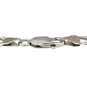 Add a bold and stylish piece to your jewellery collection with this pre-owned 9ct white gold 8.5" curb bracelet, featuring:

Design: A classic curb link bracelet, offering a sleek and sophisticated look.
Material: 9-carat white gold, providing a modern and polished finish.
Length: Measures 8.5 inches, ensuring a comfortable and secure fit.
Weight: A substantial 18.20 grams, giving it a high-quality and durable feel.
Link Width: 8mm, creating a bold and noticeable presence.
