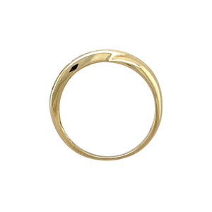 9ct Gold & Diamond Set Crossover Band Ring