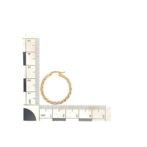 9ct Gold Twisted Hoop Creole Earrings