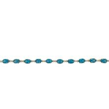 Load image into Gallery viewer, 9ct Gold Diamond &amp; Blue Topaz Set 7.5&quot; Bracelet
